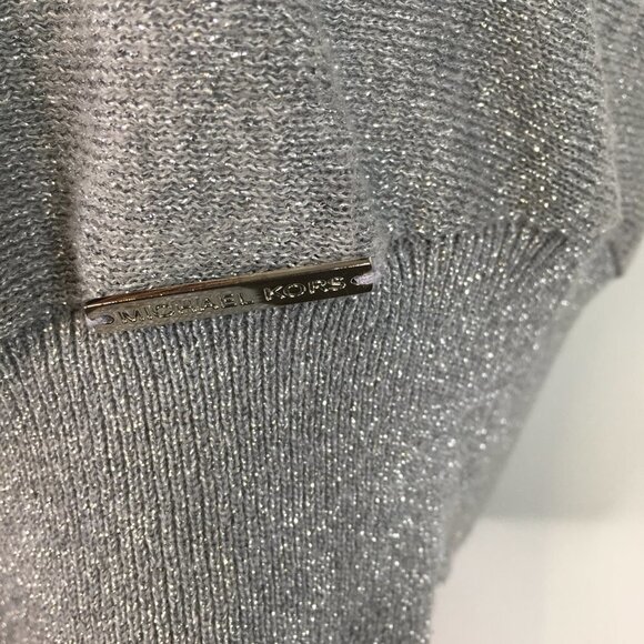 Michael Michael Kors  Sparkly Silver Sleeveless Sweater Top Size M - Picture 4 of 12